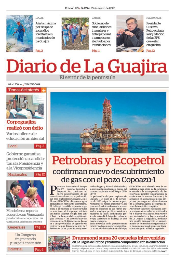PORTADA DIARIO LA GUAJIRA EDICION IMPRESA- MARZO 2026